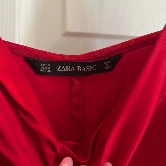 Zara red silk cami - Picture 2 of 3
